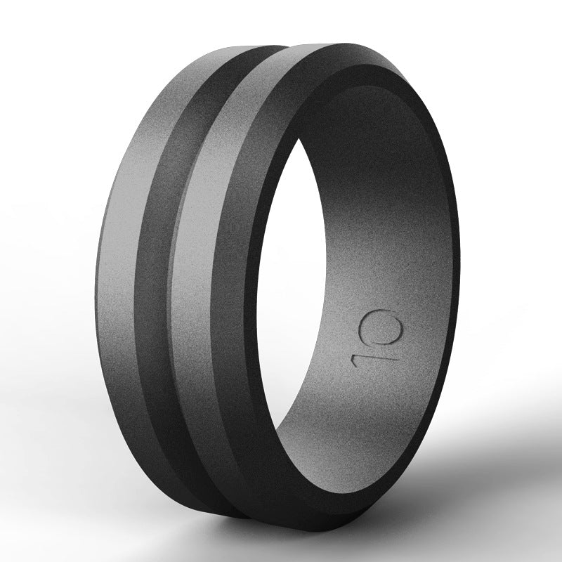 Women's & Men's V-shaped Groove Bevel Silica Gel Outdoor Rings