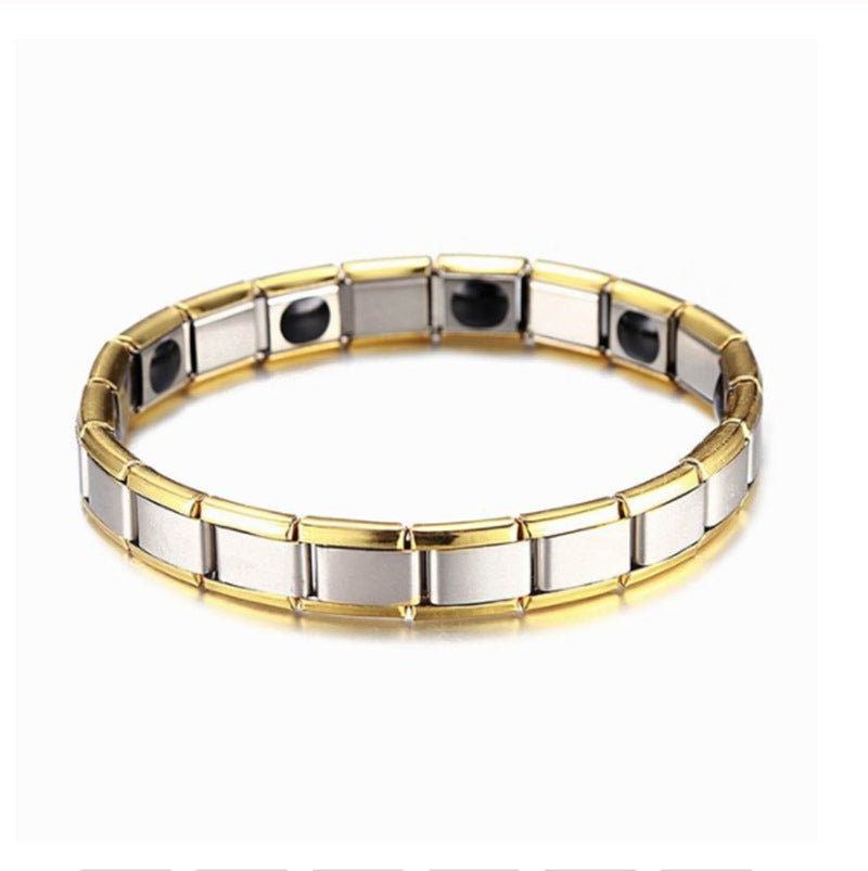 Women's & Men's Simple Stainless Steel Magnetic Therapy Exquisite Bracelets