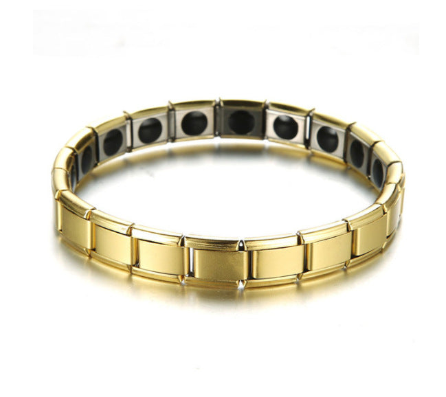 Women's & Men's Simple Stainless Steel Magnetic Therapy Exquisite Bracelets