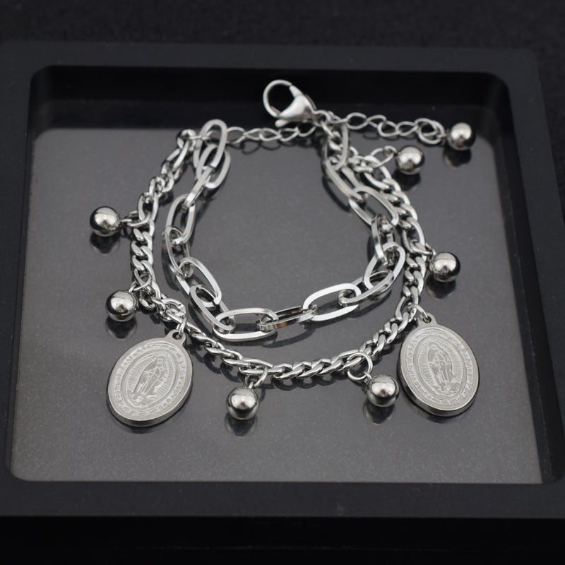 Cross Shelf Double Layer Personalized Minority Bracelets