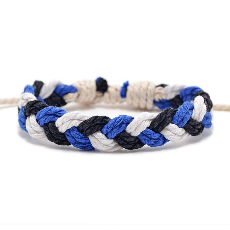 Hand Weaving Cotton Linen Braid Rope Fashion Bracelet