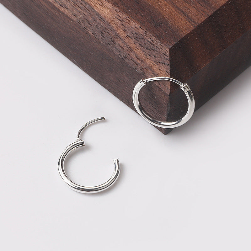 Women's & Men's Simple Graceful Hip Hop Punk Personality Geometry Round Earrings