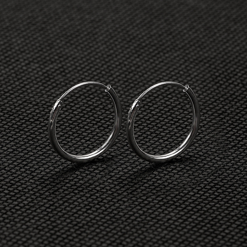 Women's & Men's Simple Graceful Hip Hop Punk Personality Geometry Round Earrings
