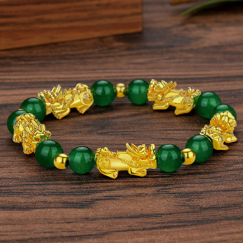 Men's Vietnam Placer Gold Pi Imitation Hard Pure Fast Bracelet