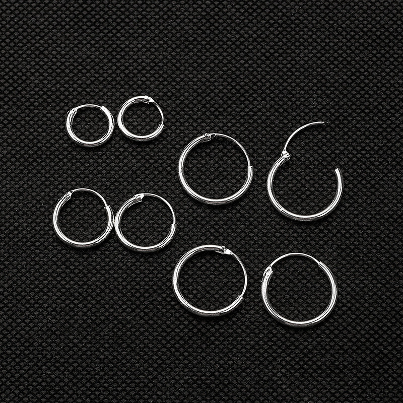 Women's & Men's Simple Graceful Hip Hop Punk Personality Geometry Round Earrings