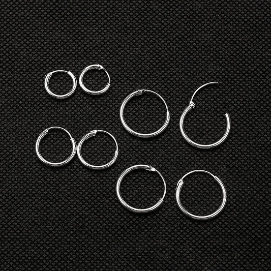 Women's & Men's Simple Graceful Hip Hop Punk Personality Geometry Round Earrings