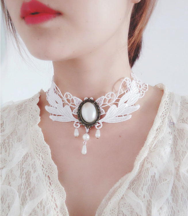 Fashion Ornament Gothic Vintage Lace Hollow Necklaces