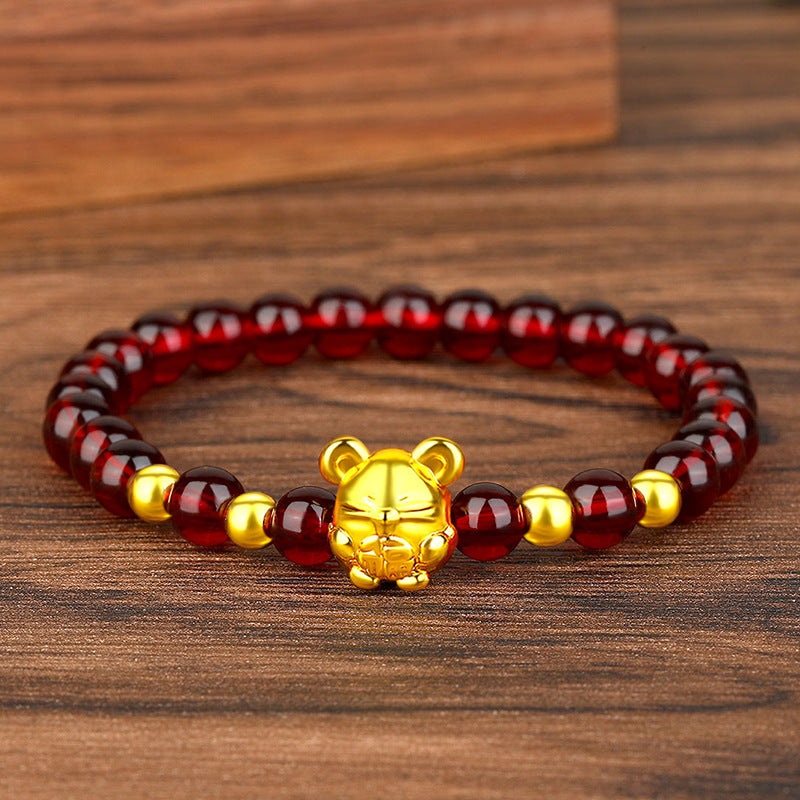 Men's Vietnam Placer Gold Pi Imitation Hard Pure Fast Bracelet