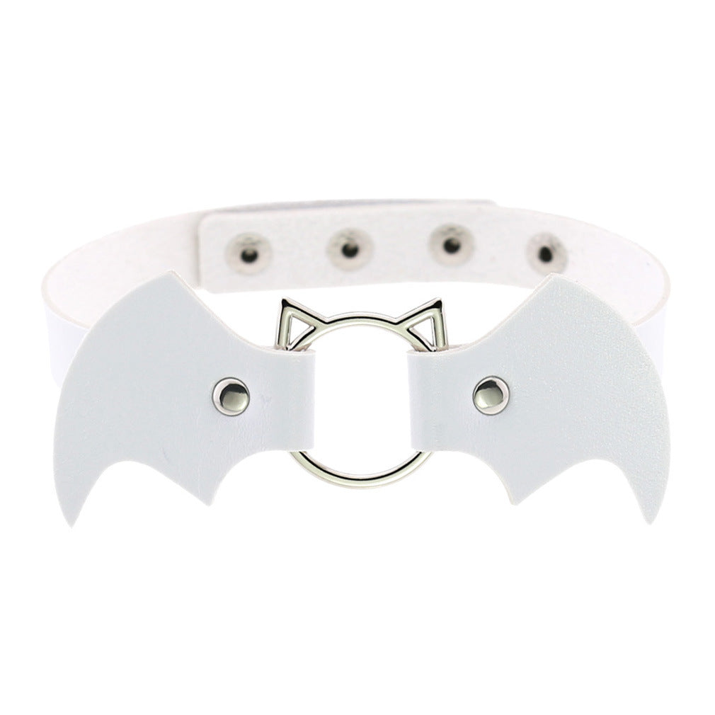 Punk Creative Bat Vampire Leather Neckband Trend Halloween Christmas Clavicle Necklaces