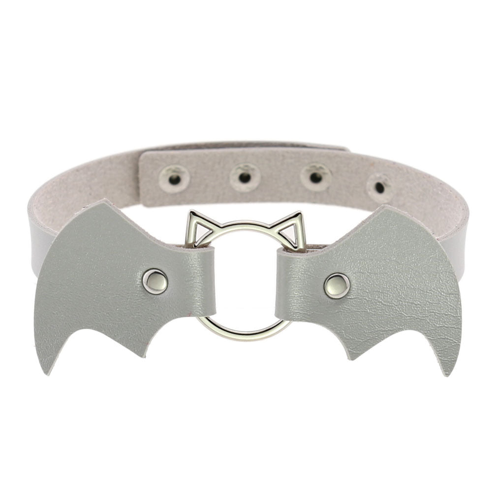 Punk Creative Bat Vampire Leather Neckband Trend Halloween Christmas Clavicle Necklaces