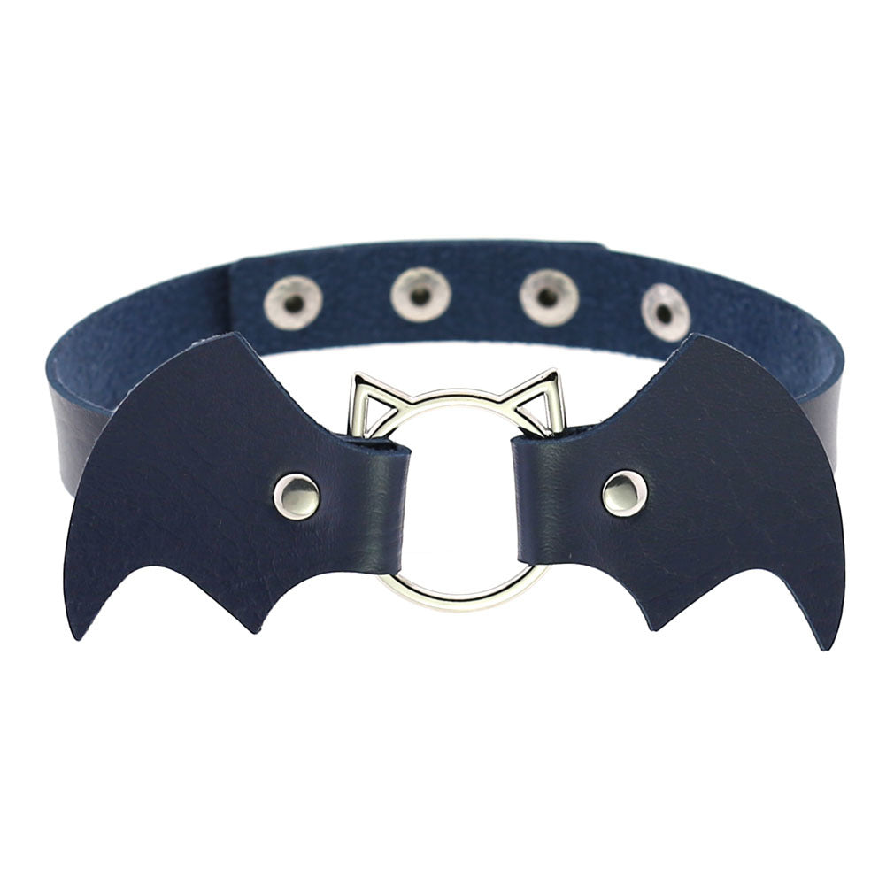 Punk Creative Bat Vampire Leather Neckband Trend Halloween Christmas Clavicle Necklaces