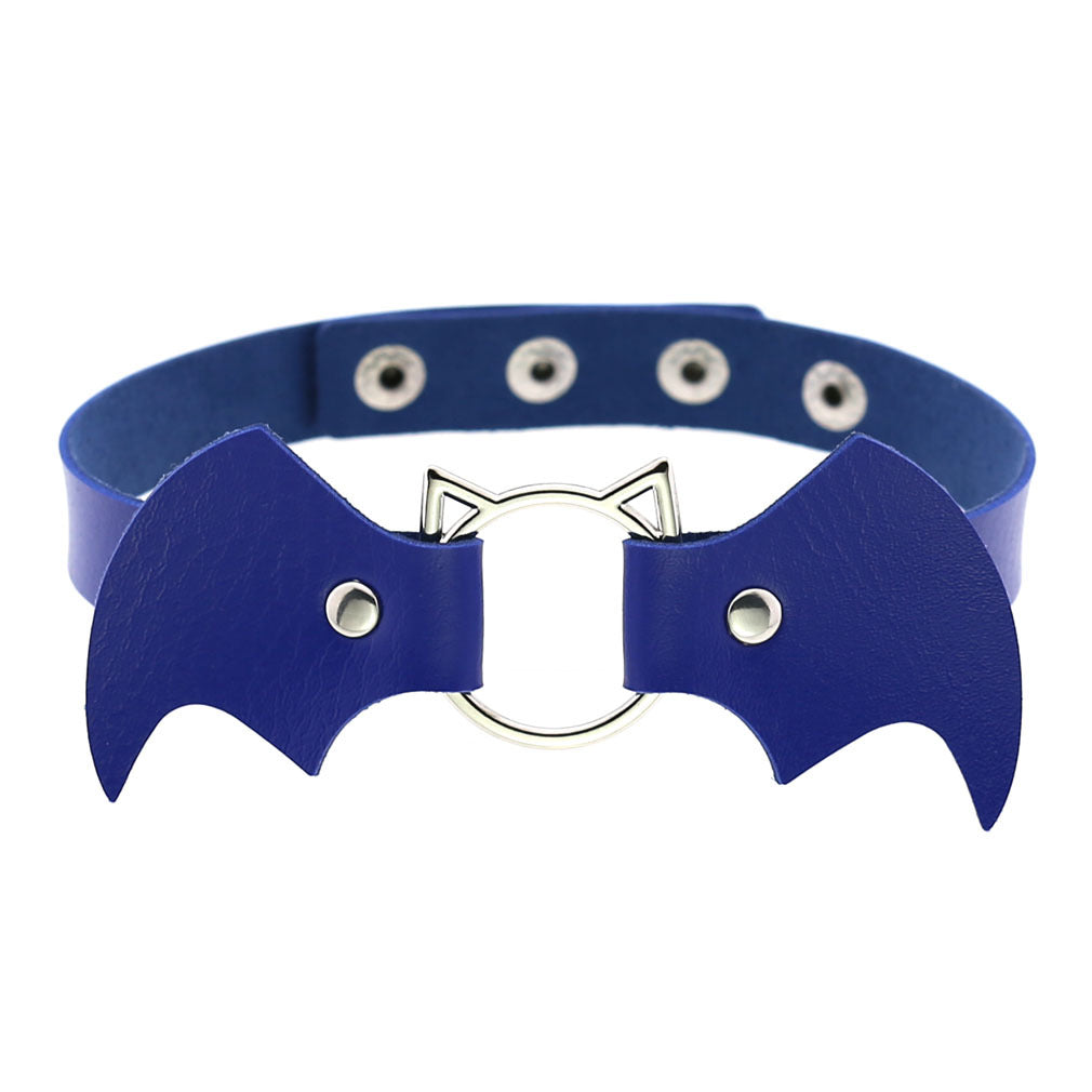 Punk Creative Bat Vampire Leather Neckband Trend Halloween Christmas Clavicle Necklaces