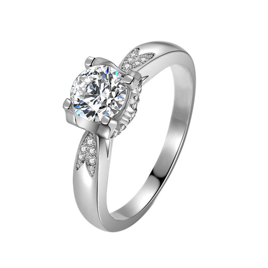 Women's Dovetail Butterfly Karat Artificial Diamond Bull Head Imitation Moissanite Gold Ring