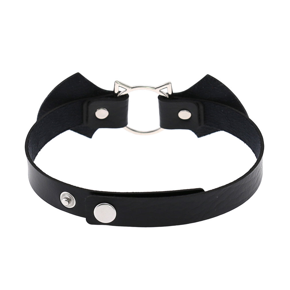 Punk Creative Bat Vampire Leather Neckband Trend Halloween Christmas Clavicle Necklaces