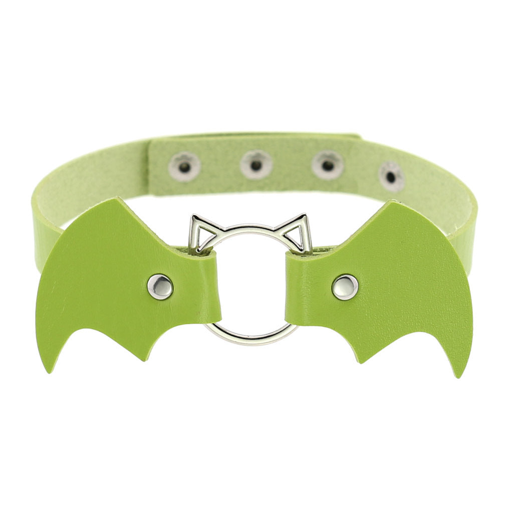 Punk Creative Bat Vampire Leather Neckband Trend Halloween Christmas Clavicle Necklaces