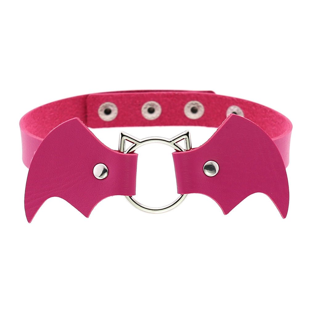 Punk Creative Bat Vampire Leather Neckband Trend Halloween Christmas Clavicle Necklaces