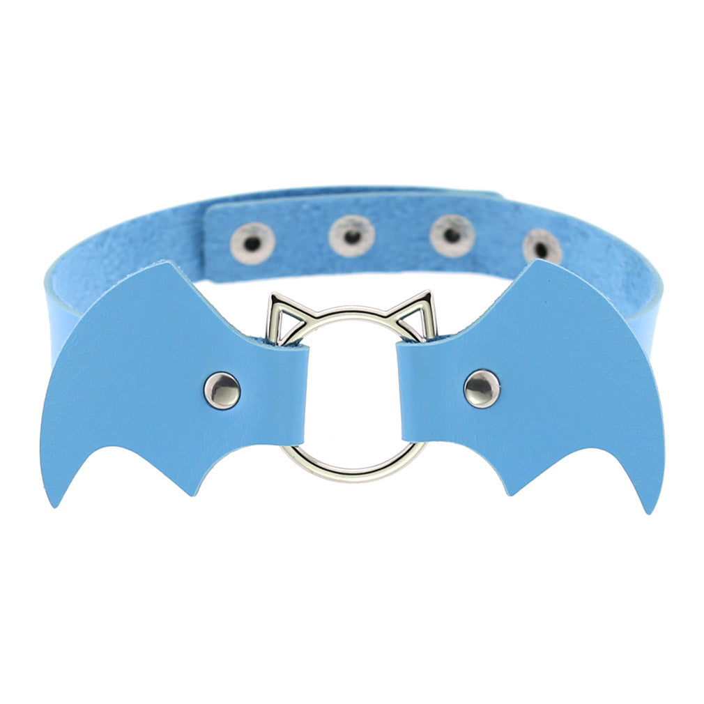 Punk Creative Bat Vampire Leather Neckband Trend Halloween Christmas Clavicle Necklaces