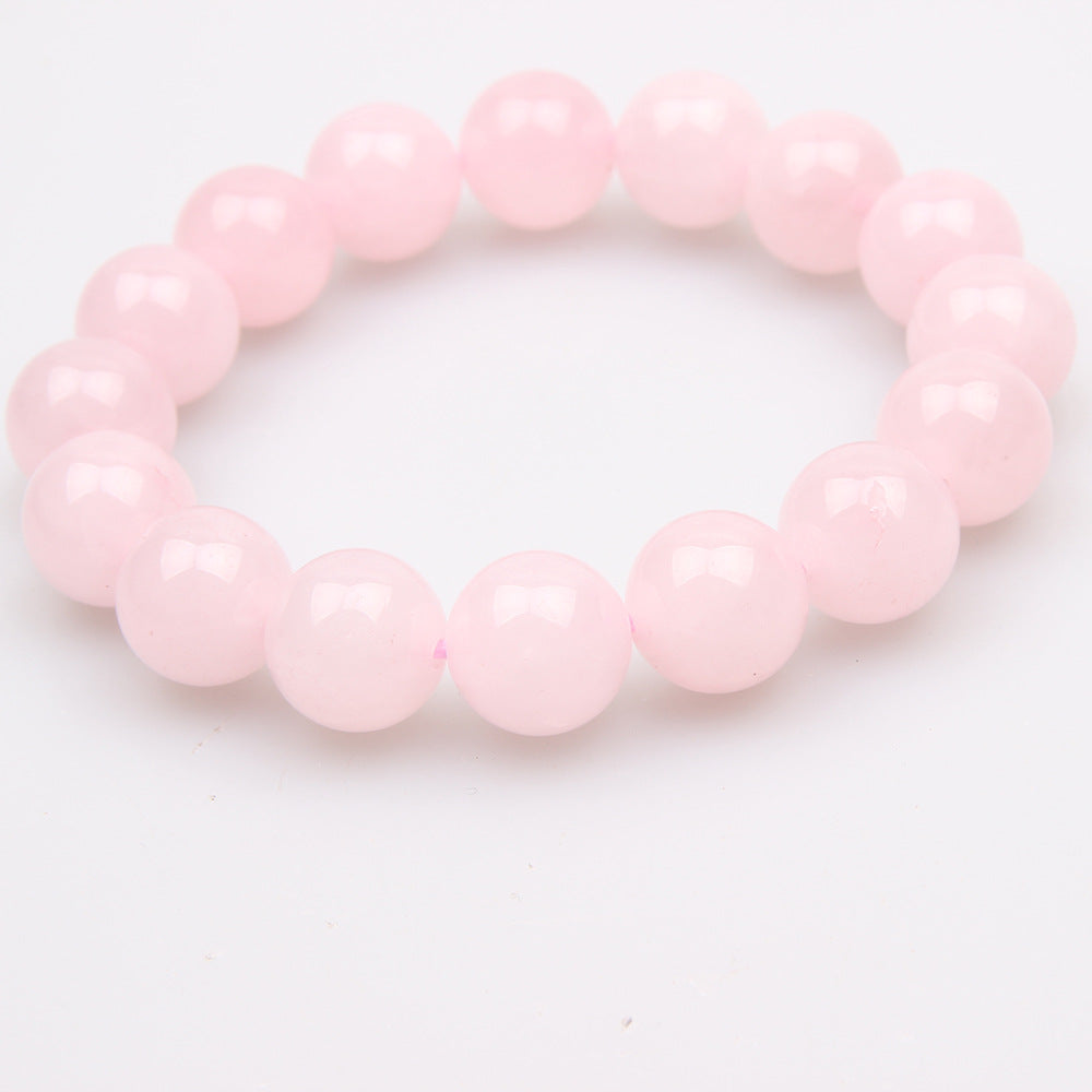 Women's Natural Pink Crystal Agate Tiger Eye Bracelet