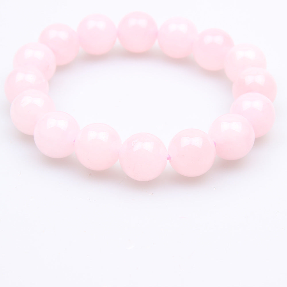 Women's Natural Pink Crystal Agate Tiger Eye Bracelet