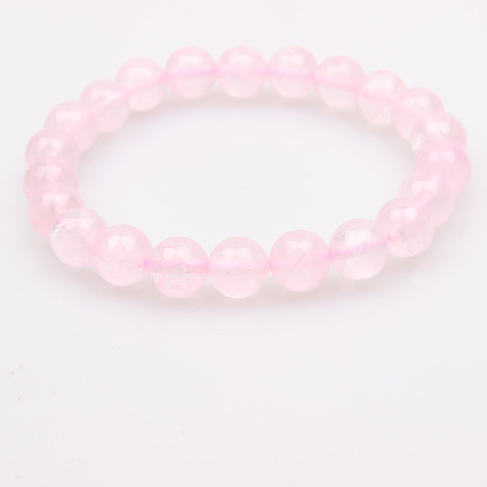 Women's Natural Pink Crystal Agate Tiger Eye Bracelet