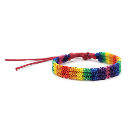 Hand-woven Base Rainbow Multicolor Unisex Nepal Bracelets