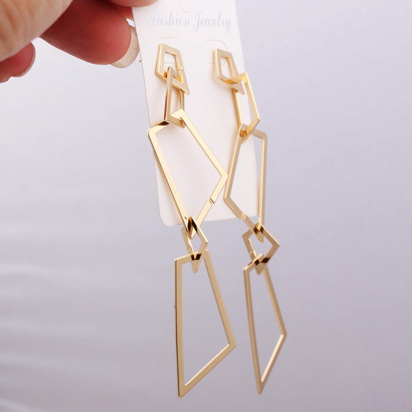 Simple Pierced Geometric Fashionable Temperamental Frosty Earrings