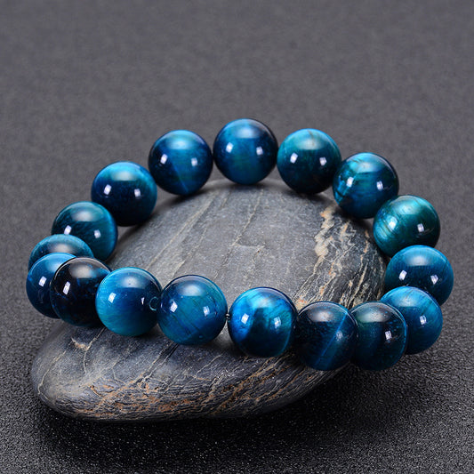Stone Sky Blue Tiger Beaded Single Bracelets