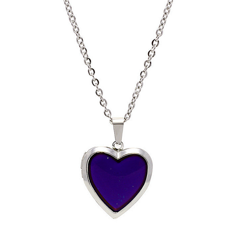 Love Heart-shaped Peach Heart Box O-shaped Chain Necklaces