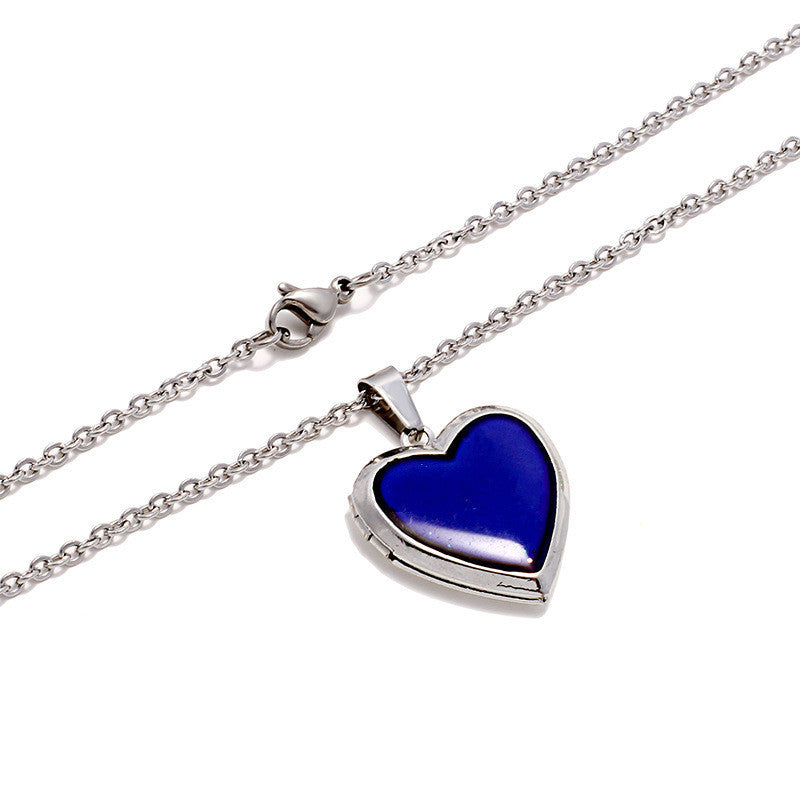 Love Heart-shaped Peach Heart Box O-shaped Chain Necklaces