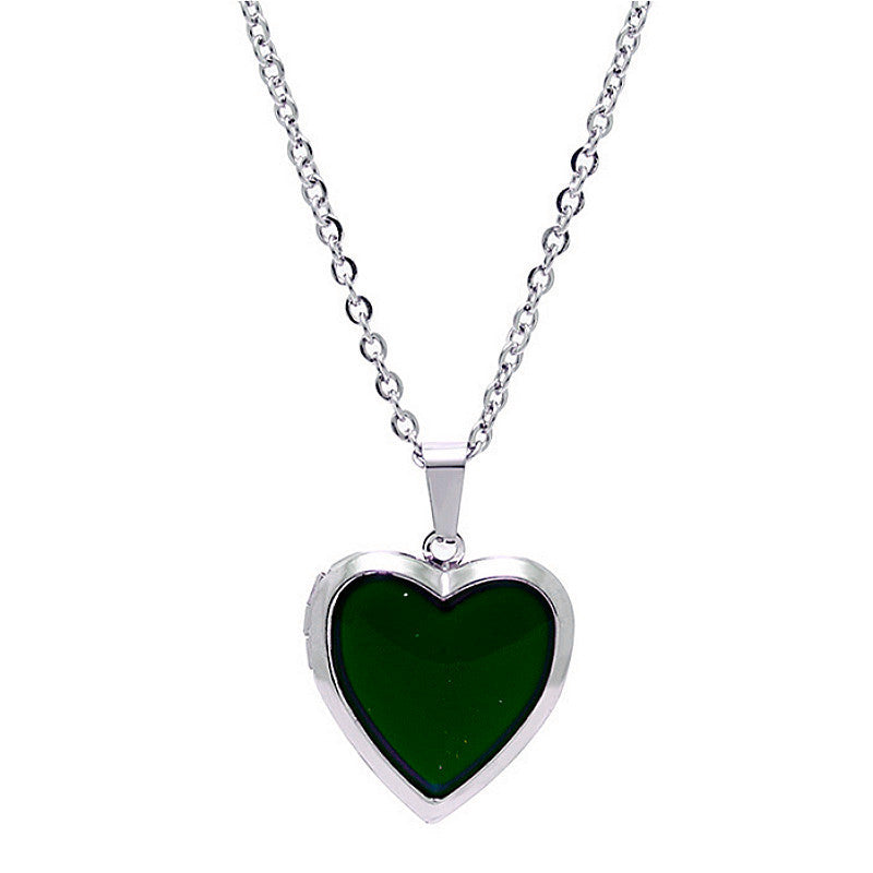 Love Heart-shaped Peach Heart Box O-shaped Chain Necklaces