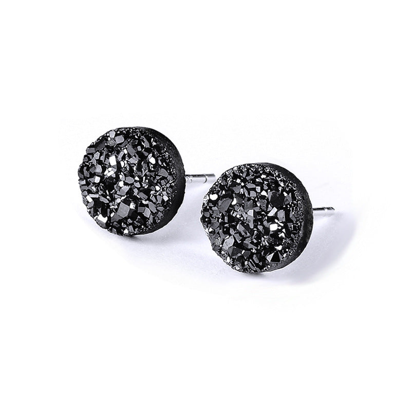 Female Fashion Personality Agate Crystal Vug Earrings