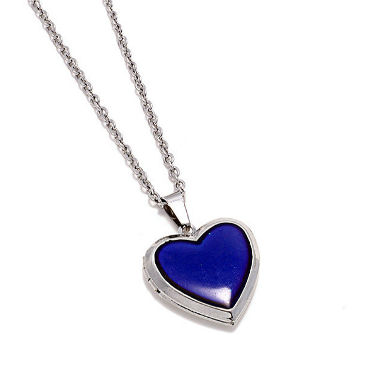 Love Heart-shaped Peach Heart Box O-shaped Chain Necklaces