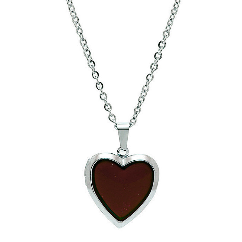 Love Heart-shaped Peach Heart Box O-shaped Chain Necklaces