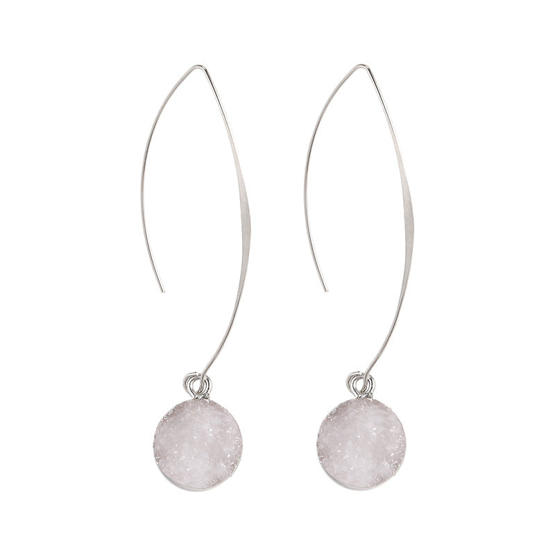 Women's Vintage Geometric Round Vug Long Copper Ear Hook Earrings