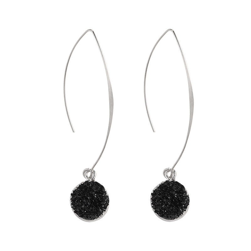 Women's Vintage Geometric Round Vug Long Copper Ear Hook Earrings