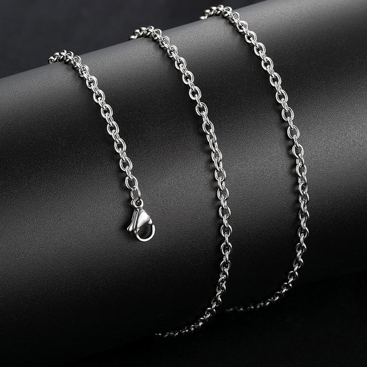 Men's Titanium Steel Stainless O-shaped Chain Couple Pendants