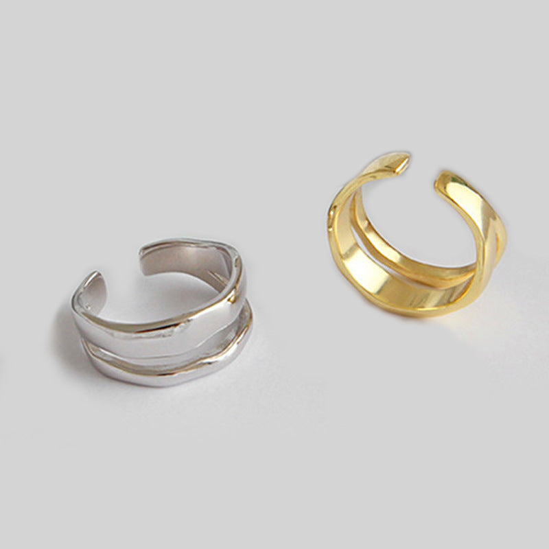 Irregular Line Fashionable Simple Design Sensitive Body Hollow Rings