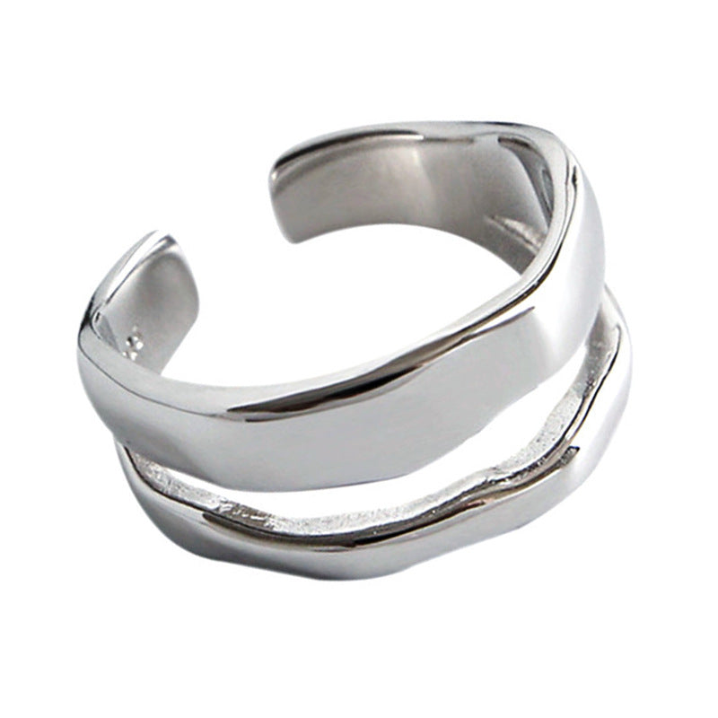 Irregular Line Fashionable Simple Design Sensitive Body Hollow Rings