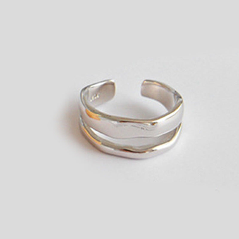 Irregular Line Fashionable Simple Design Sensitive Body Hollow Rings