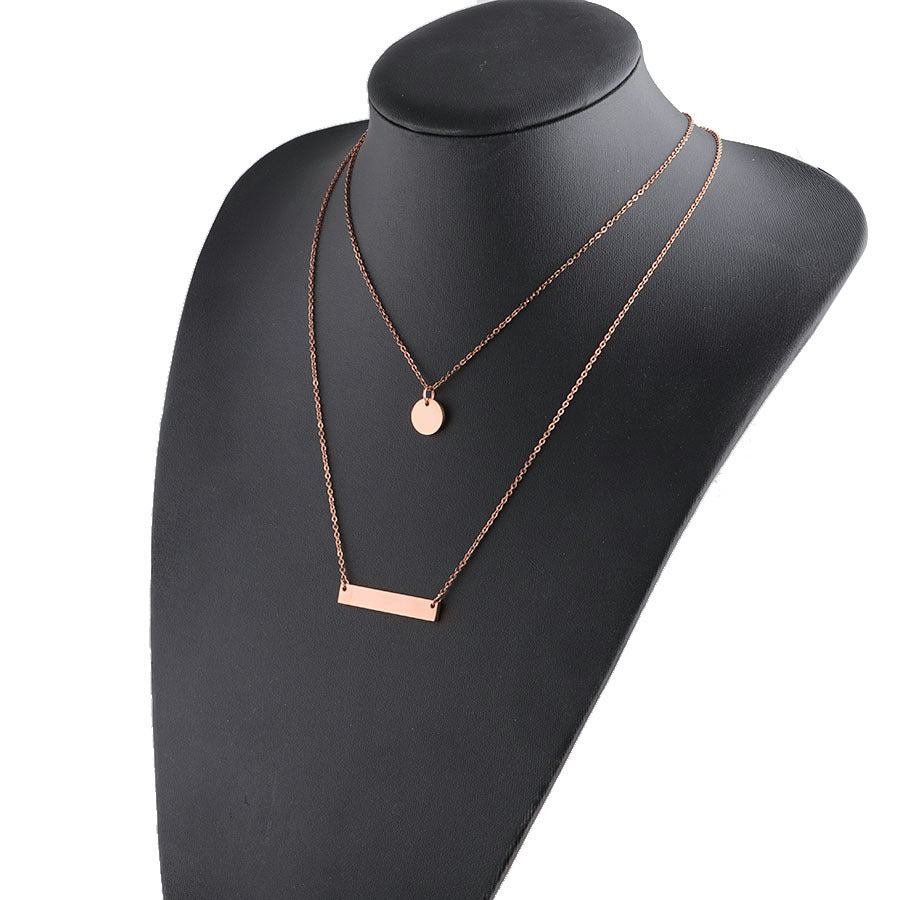 Long Glossy Small Round Slice Versatile Necklaces