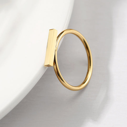 Simple Stainless Steel One-word Personality Geometry Bracelets