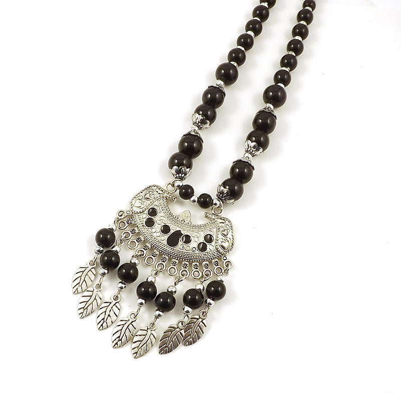 Ethnic Tibetan Colorful Beads Female Phoenix Necklace