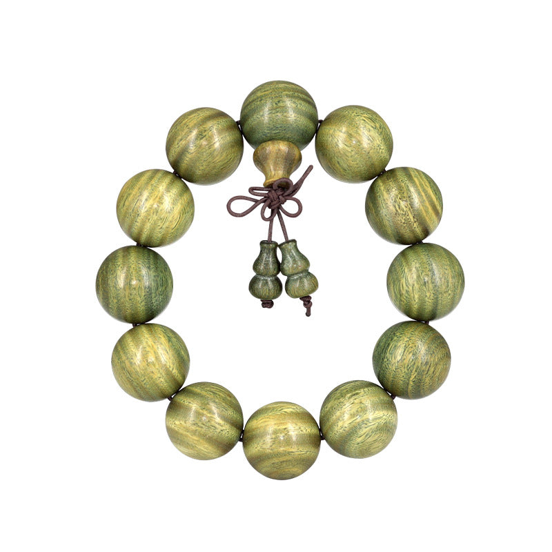 Women's & Men's Sandalwood Buddha Beads Rift Grain Small Bracelets