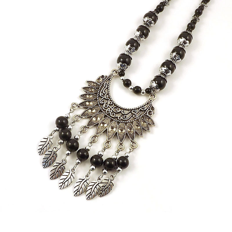 Ethnic Tibetan Colorful Beads Female Phoenix Necklace