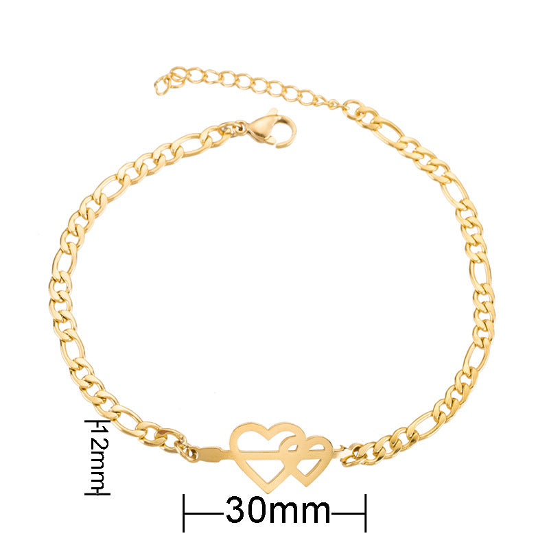 Women's Steel Butterfly Christmas Female Snowflake Elephant Love Bracelets