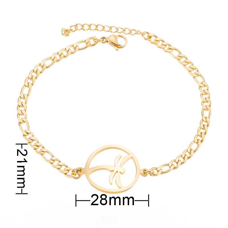 Women's Steel Butterfly Christmas Female Snowflake Elephant Love Bracelets