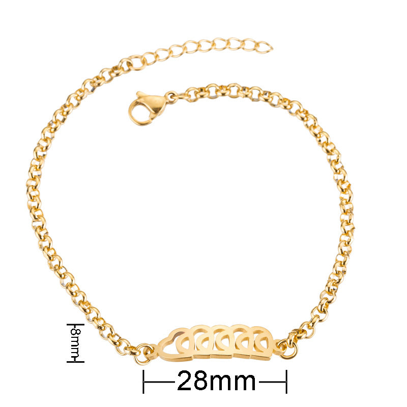 Women's Steel Butterfly Christmas Female Snowflake Elephant Love Bracelets