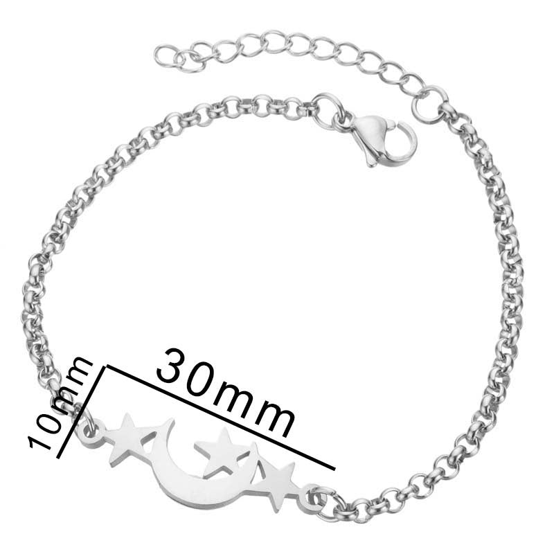 Women's Steel Butterfly Christmas Female Snowflake Elephant Love Bracelets
