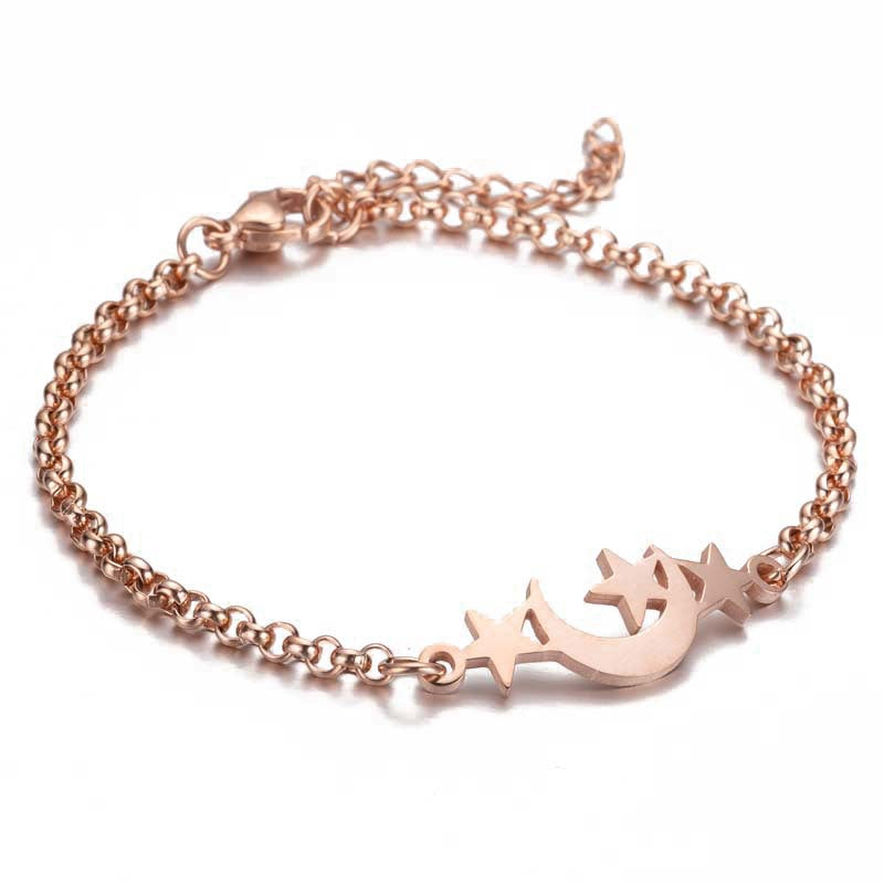 Women's Steel Butterfly Christmas Female Snowflake Elephant Love Bracelets