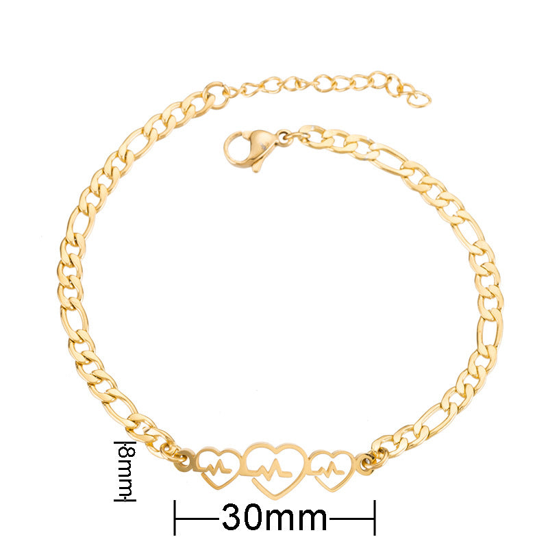 Women's Steel Butterfly Christmas Female Snowflake Elephant Love Bracelets